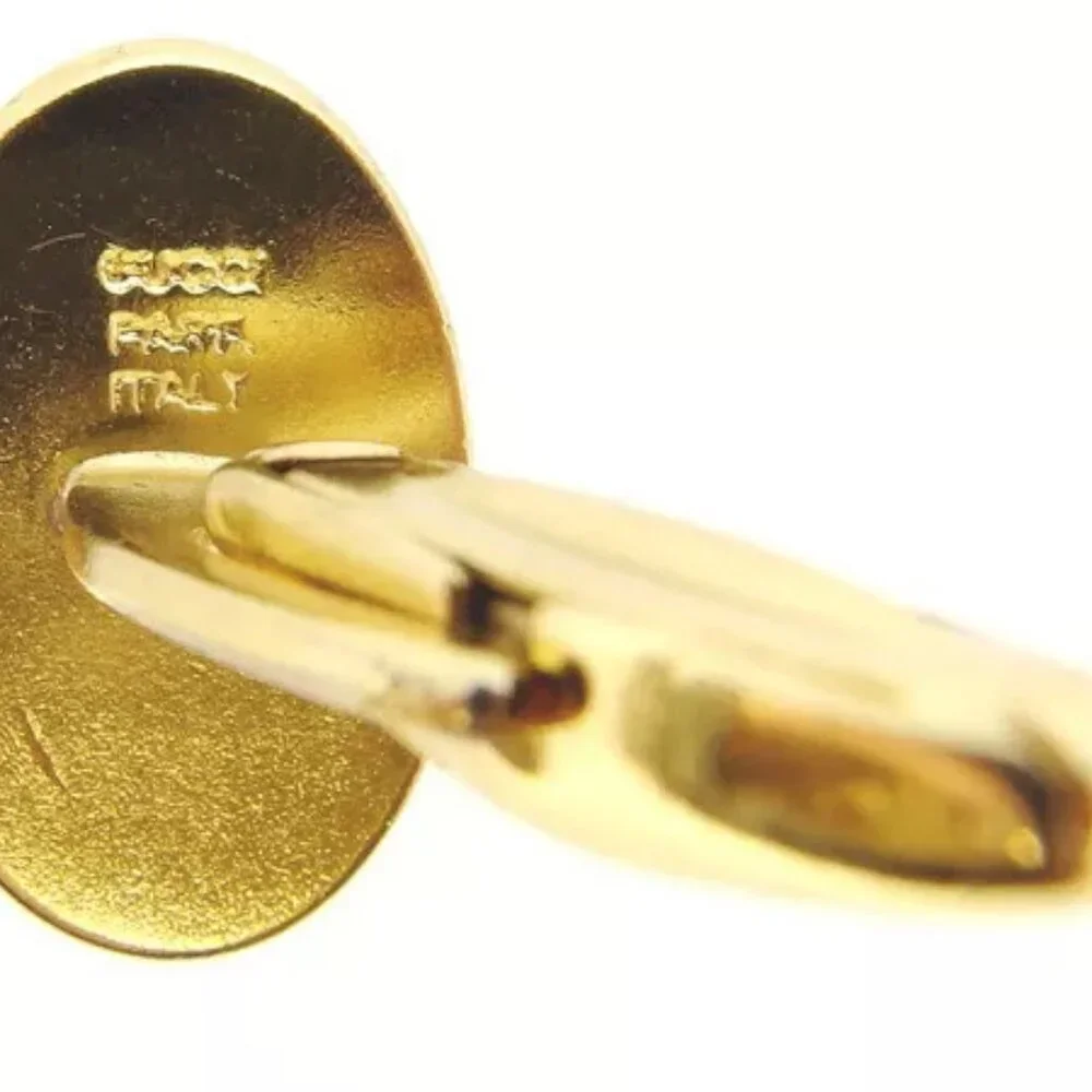 Gucci cuffs Interlocking Gold Silver Mens Authentic Used Y5025